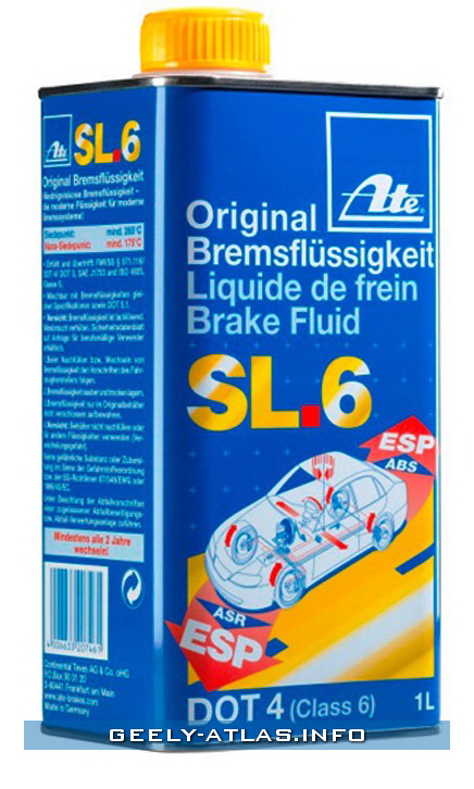 ФОТО ATE 3990164022 Тормозная жидкость ATE Brake Fluid SL6 D