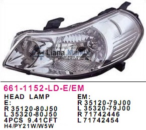 ФОТО DEPO 6611152LLDEM Фара левая (под корректор) для SUZUKI