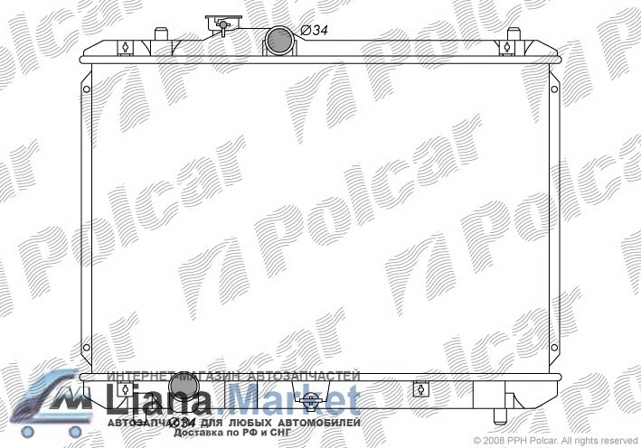 ФОТО Polcar 7423081 SUZUKI SWIFT 05- РАДИАТОР 1.3 555Х375  1