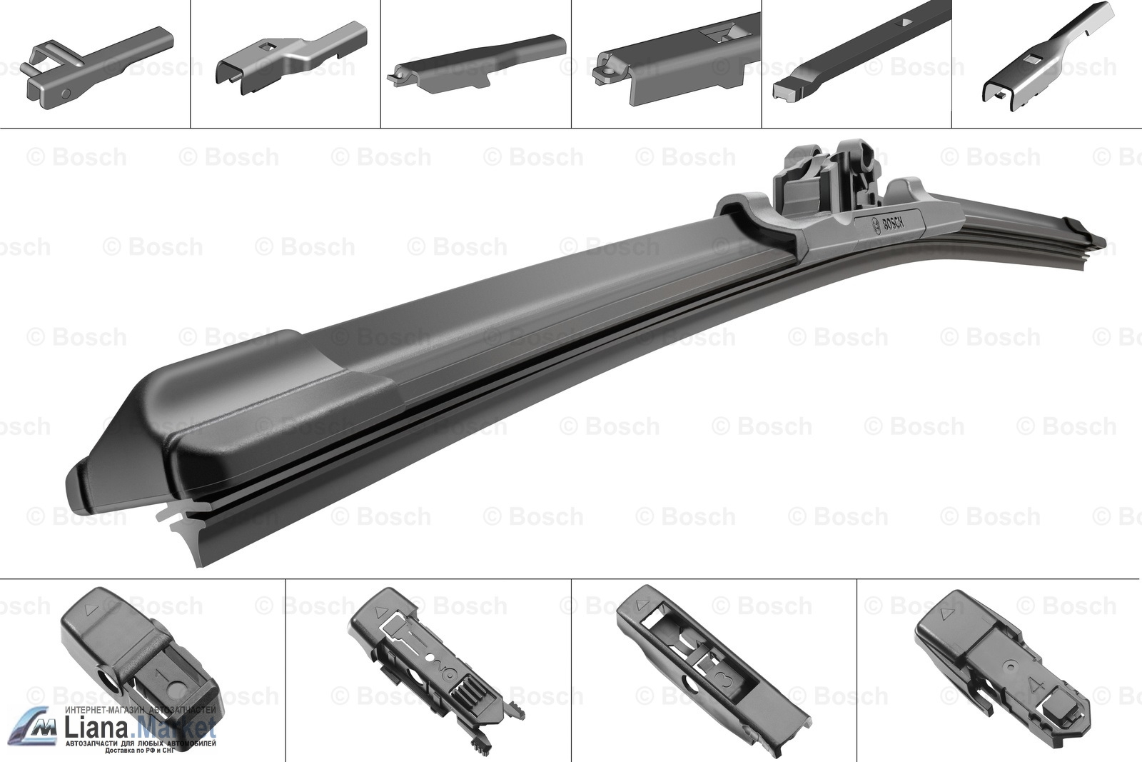 ФОТО Bosch 3397006944 Щетка стеклоочистителя правая Geely Mo