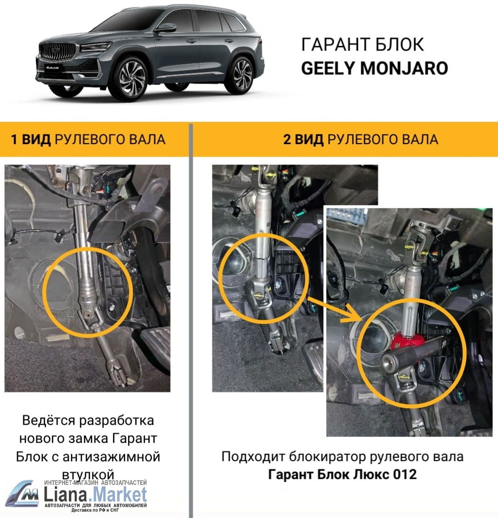ФОТО Гарант GBLLX33012XF Блокиратор рулевого вала Гарант Бло
