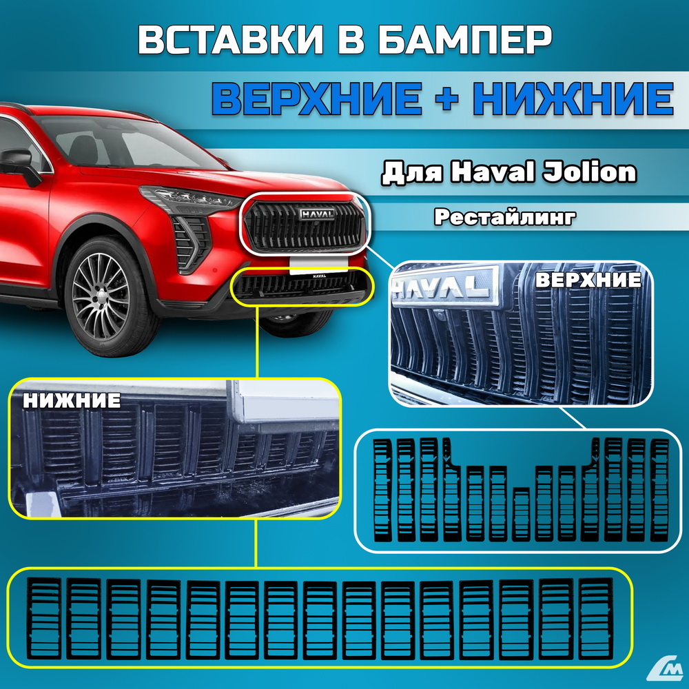 ФОТО Liana.Market VHJVNH Вставки в бампер Haval Jolion 2024-