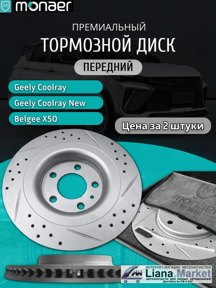 ФОТО Monaer M61531 Диски тормозные передние Geely Coolray (S