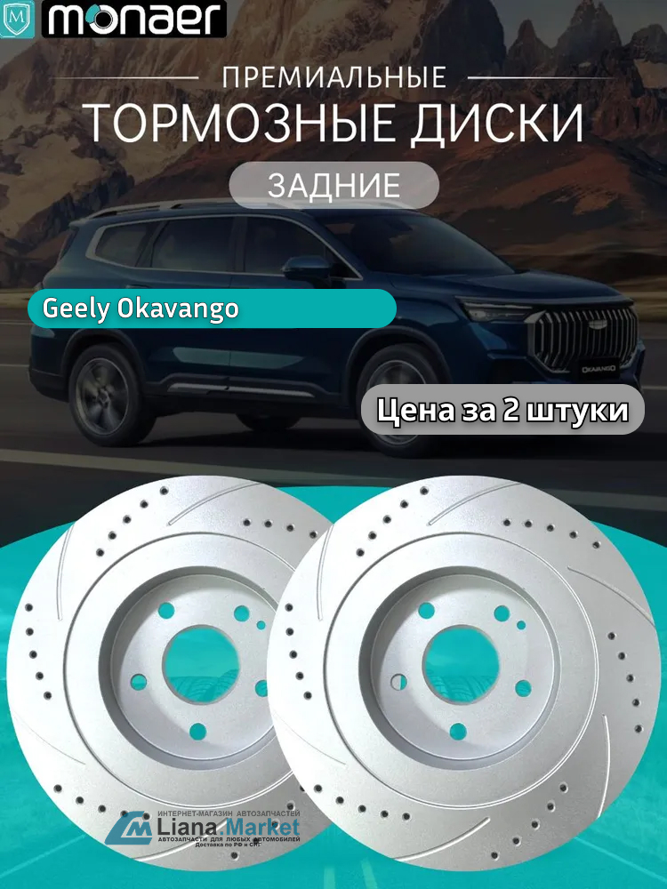 ФОТО Monaer M61735 Диски тормозные задние Geely Okavango (VX