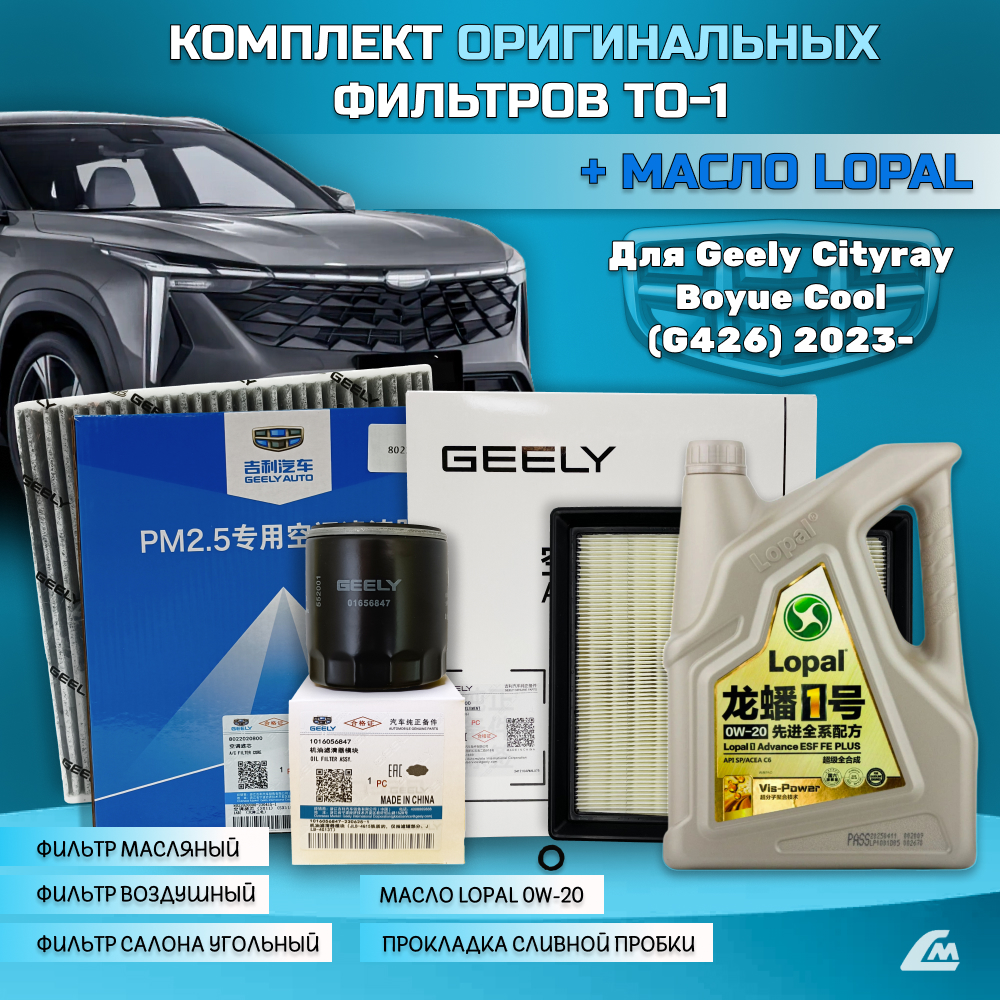 ФОТО Liana.Market GBC15XTO1LOPAL Комплект ТО-1 Geely Cityray