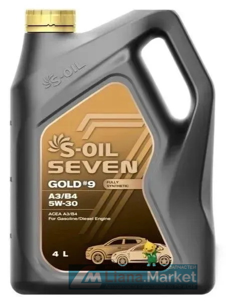 ФОТО S-OIL E107773 Масло моторное S-OIL 7 GOLD 9 A3/B4 5W-30