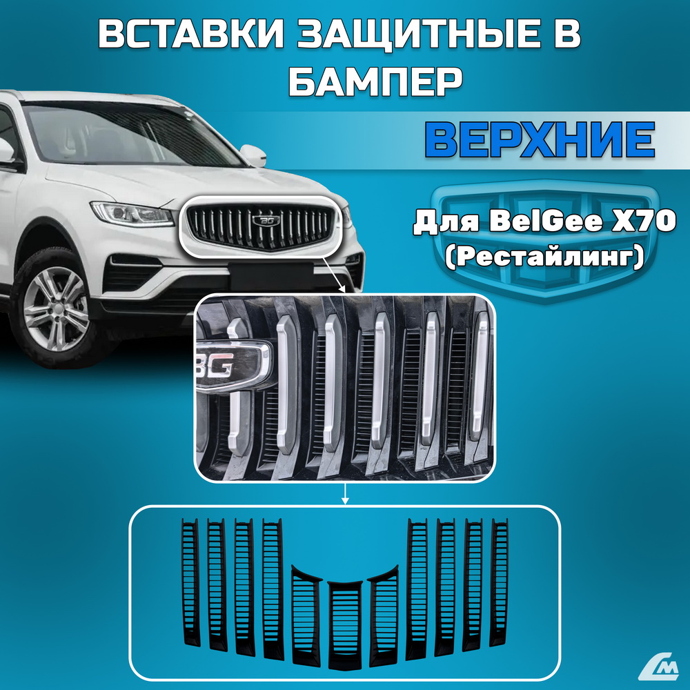 ФОТО Liana.Market LMVBX70RV Вставки в бампер Belgee X70FL Ре